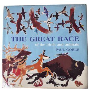 The Great Race Of The Birds And Animals 1985 First Ed Signed HC  By Paul Goble